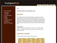 Tablet Screenshot of firefightermath.org